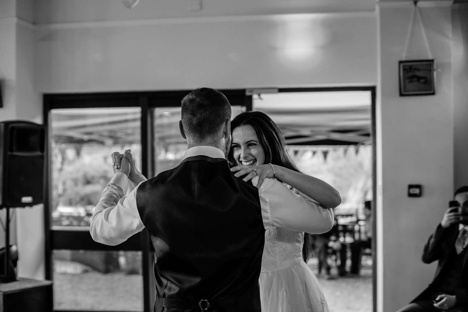 Couple dancing their first dance